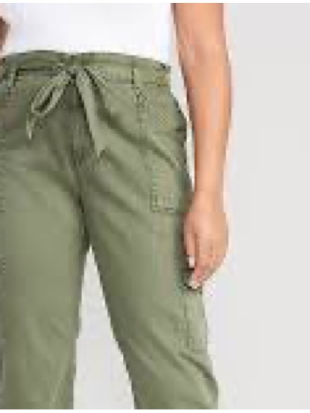 Old Navy High-Waisted Tie-Belt Cargo Straight Workwear Ankle Pants - Picture 3 of 11